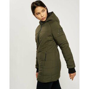 Norden Reversible Hooded Parka Jacket Black And Khaki Size S fits as XS $895